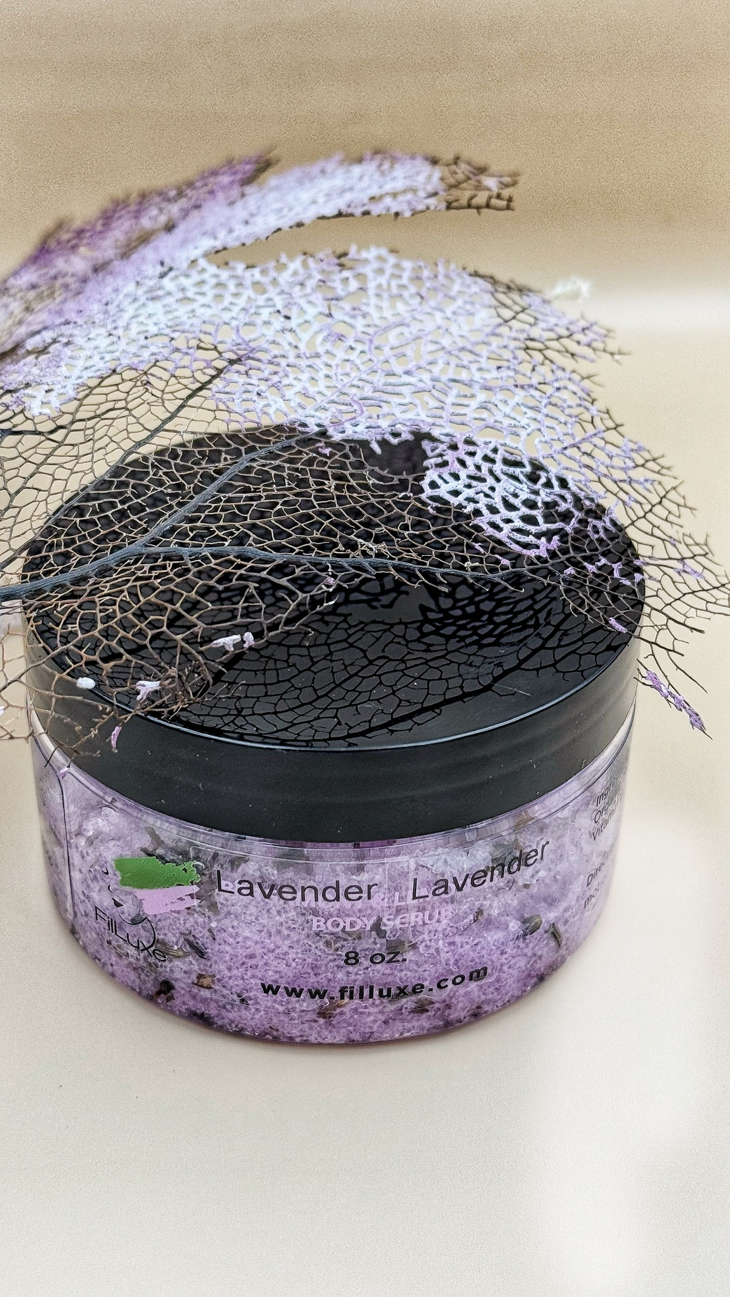 Salt body scrub with three oils