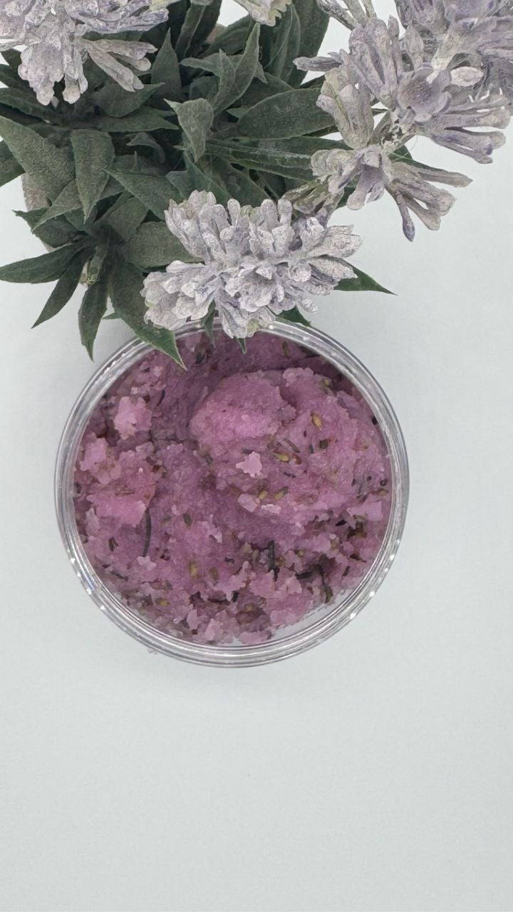 Lavender Spa Salt Scrub with Three Oils